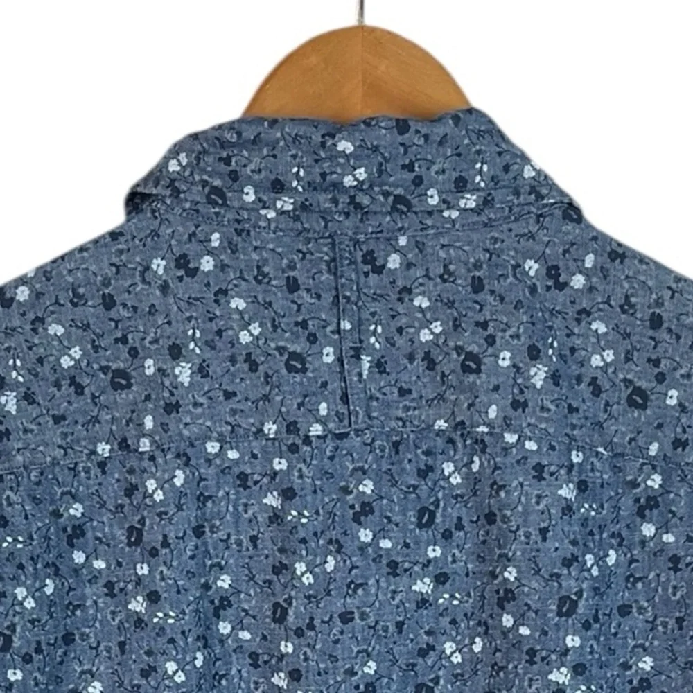 BF817 Men’s Banana Republic Grant SLIM Fit Floral Button Down Shirt L